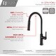 preview thumbnail 20 of 23, STYLISH Solid Stainless Steel Sink Kitchen Faucet, 1 Lever Handle Pull Down Spout Mixer Tap, Stainless Steel Finish
