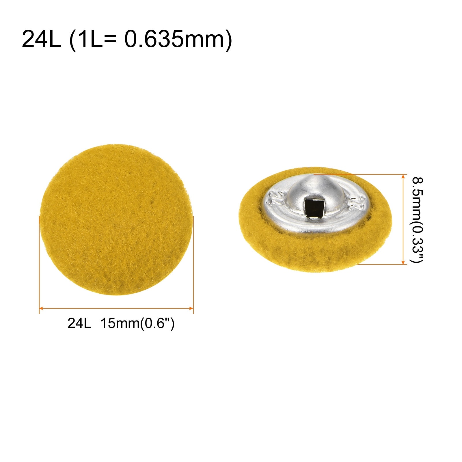 Fabric Cloth Covered Button Round Holes Metal Shank Sewing Buttons for Suits Dress Blouses