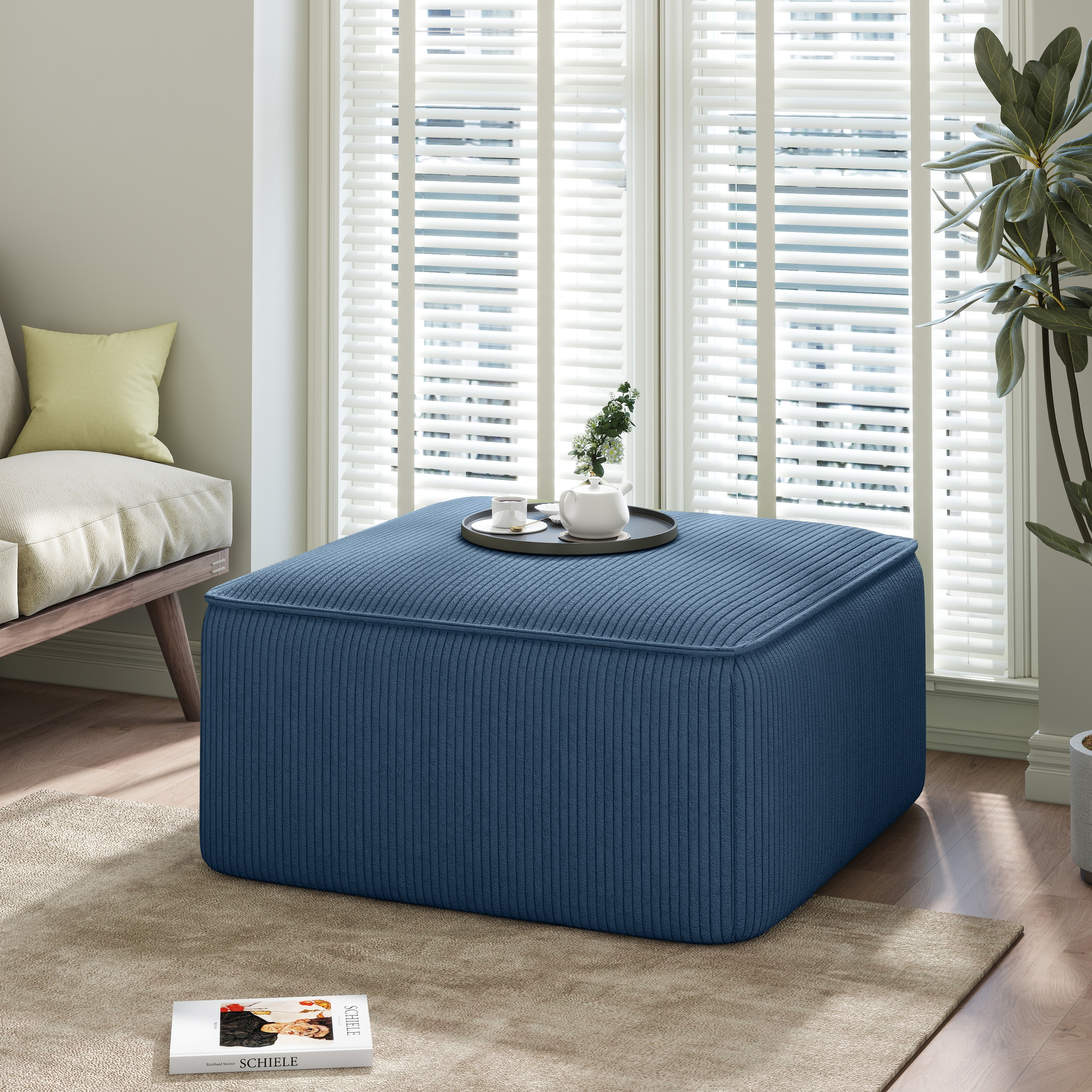 Christopher Knight Home - Yzabella Faux Leather Square Ottoman