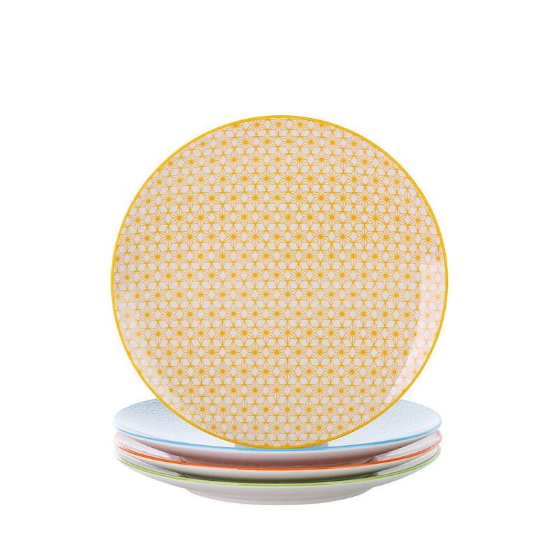 vancasso Macaron 4-Piece Multi-Color Dinner Plates Dessert Soup Plates