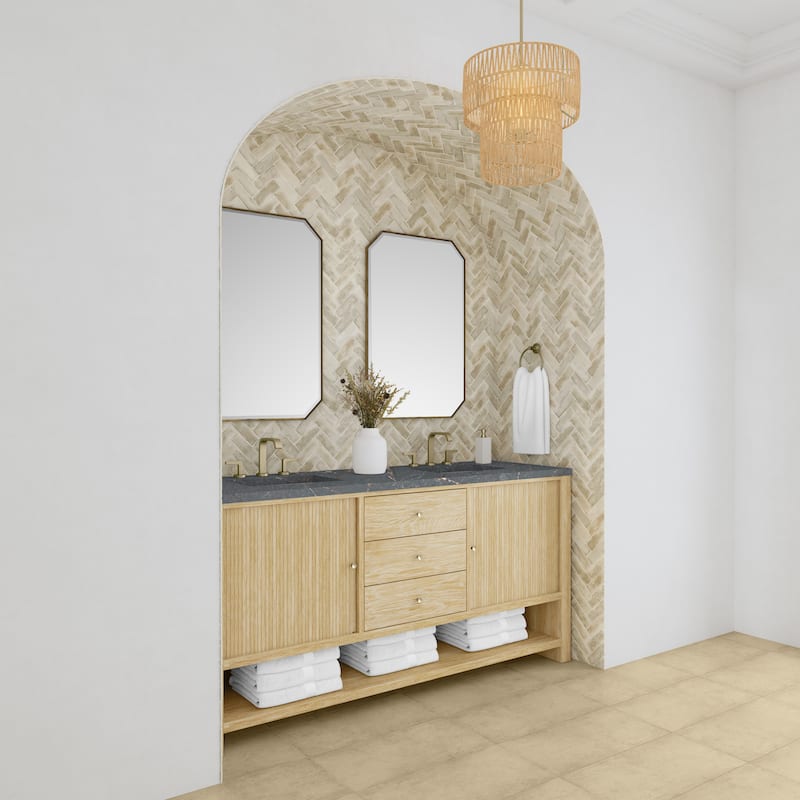 James Martin Vanities Marigot Single 72" Double Vanity, Sunwashed Oak