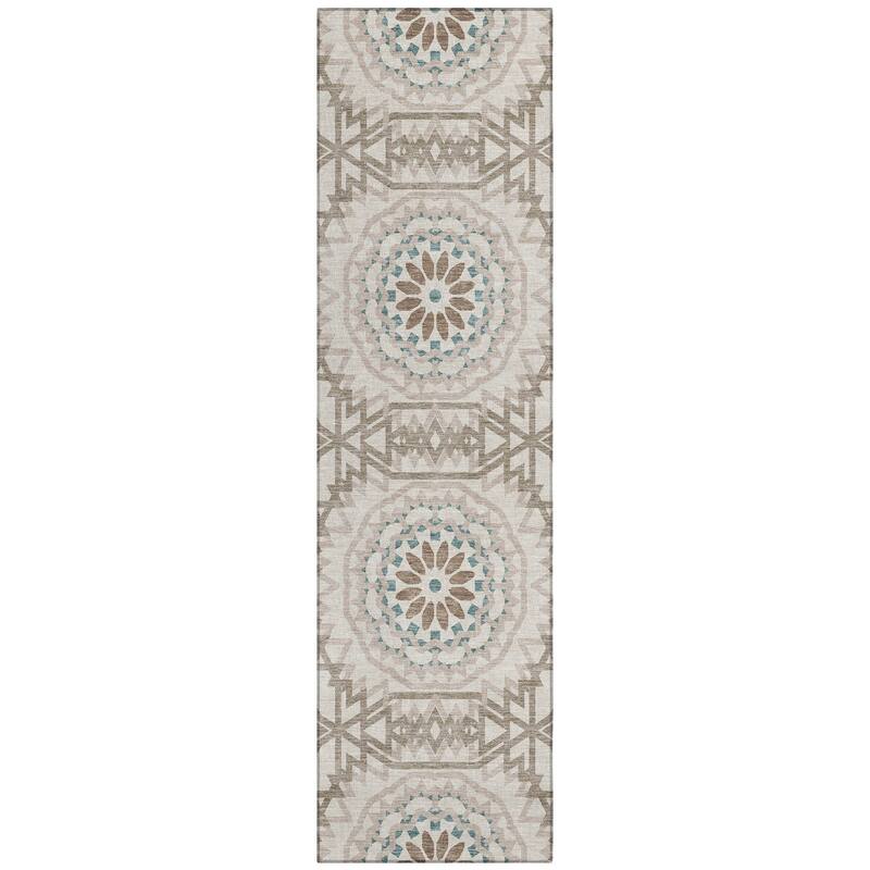 Machine Washable Indoor/ Outdoor Chantille Moroccan Boho Rug