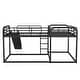 preview thumbnail 9 of 24, Full and Twin Size L-Shaped Bunk Bed with Slide, Short Ladder, and Safety Guardrails, Perfect for Kids and Guests, Black