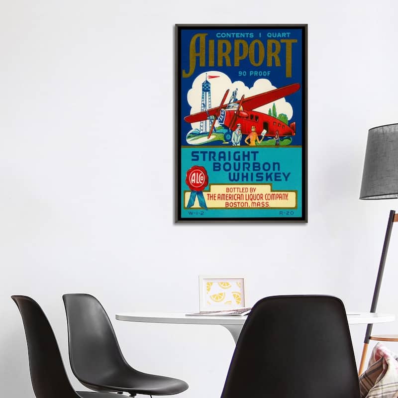 iCanvas "Airport Bourbon Whiskey" by Print Collection Framed