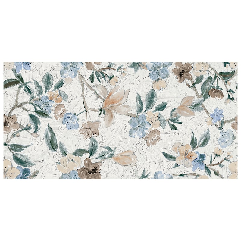 Merola Tile Parete Setoso White 23-1/2" x 47" Porcelain Floor and Wall Tile