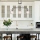 preview thumbnail 3 of 16, Modern Farmhouse 3-Light Linear Chandelier Seeded Glass Island Lights for Dining Room - L25"x W 5"x H 14"