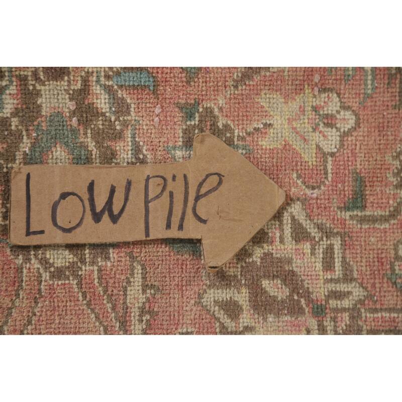 Hand Knotted Oriental 100% Wool Carpet Traditional Floral Pink Kashan Area Rug - 10' 0'' X 6' 9''