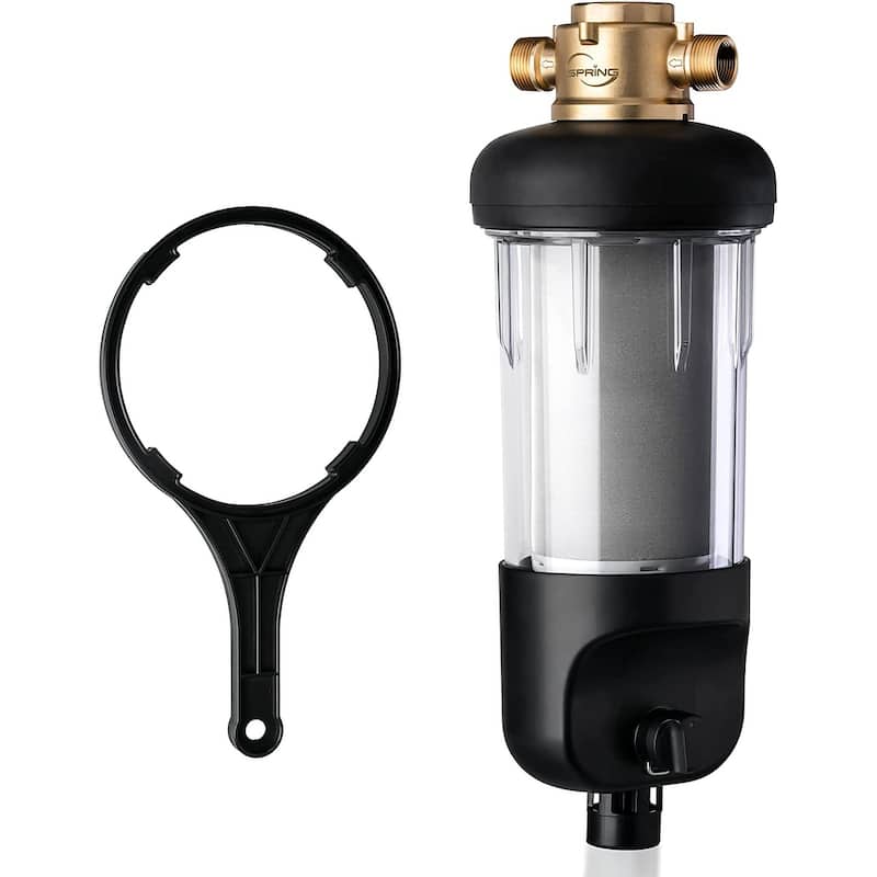 iSpring Reusable Whole House Spin-Down Sediment Water Filter, Pre Filter