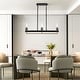 preview thumbnail 10 of 9, Modern Industrial 3/5-Light Chandelier Black Gold Kitchen Island Light Fixture with Clear Glass for Dining Room 3-Light