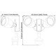 preview thumbnail 15 of 21, Dual-Head Integrated LED Wall Mount Flood Light with Motion Sensor, Outdoor Security Light, Waterproof