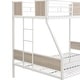 preview thumbnail 9 of 22, Twin Over FULL Metal Bunk Bed with Trundle 2 - Side Ladder and Full-Length Guardrail
