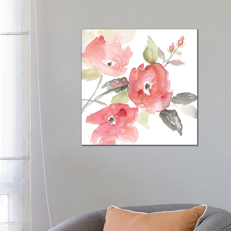 iCanvas "Coral Blush I" by Nan Canvas Print - 26x26x1.5