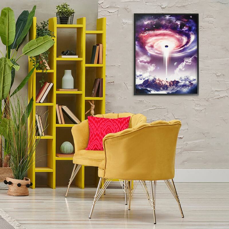 Stupell Surreal Space Nebula Rays Framed Giclee Art Design By Barrett Biggers