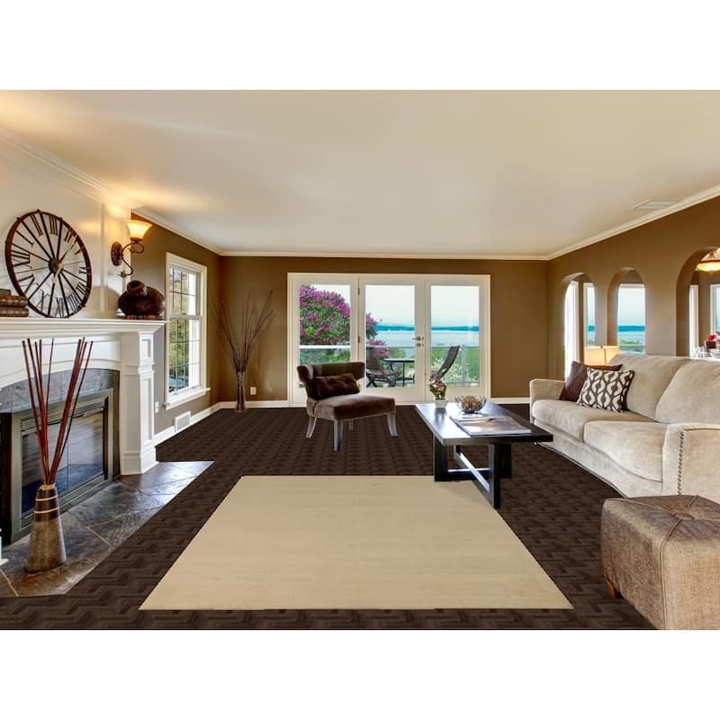 Gabbeh Modern Area Rug Handmade Beige Tribal Wool Carpet - 5'7"x 7'9"