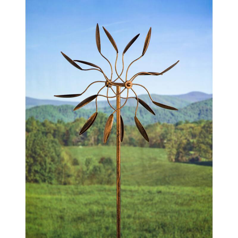 75" Kinetic Twirler Metal Garden Art Spinner