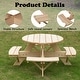 preview thumbnail 5 of 6, Wooden Kids Round Picnic Table Bench, Outdoor Children's Backyard Table, Crafting, Dining, and Playtime Patio Table