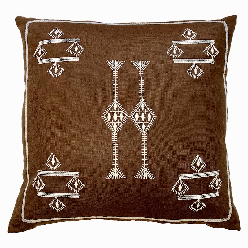 Jiti Indoor Cactus Bohemian Modern Colorful Embroidered Matka Silk Accent Square Throw Pillows Cushions for Sofa Chair 20 x 20