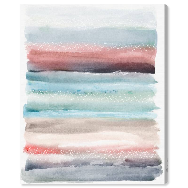 Wynwood Studio Abstract Lares Pastel Desert Pink and Pastel Pink Modern & Contemporary Wall Art Canvas Print