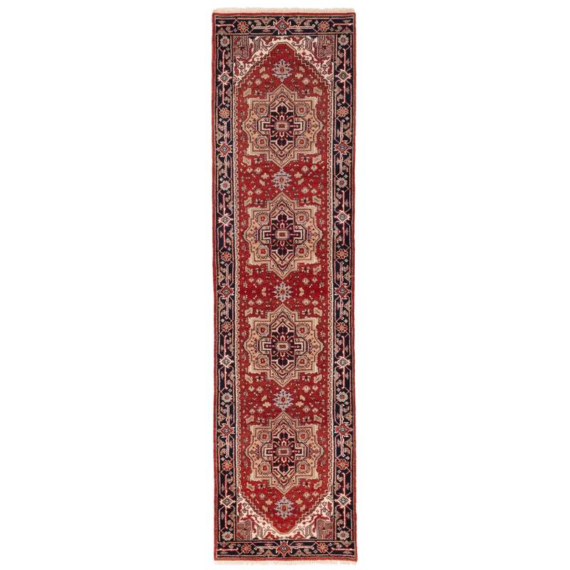 ECARPETGALLERY Hand-knotted Serapi Heritage Red Wool Rug - 3'0 x 11'10
