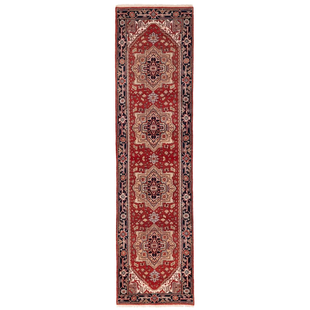 ECARPETGALLERY Hand-knotted Serapi Heritage Red Wool Rug - 3'0 x 11'10