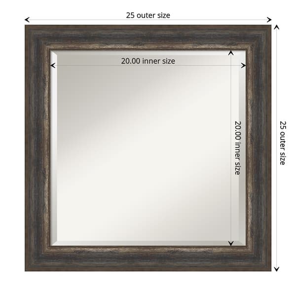 dimension image slide 2 of 12, Beveled Bathroom Wall Mirror - Alta Frame