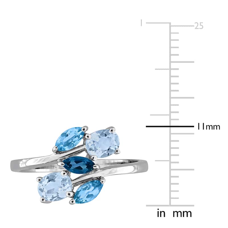 Miadora Multi-Gem Five Stone Ring Sterling Silver