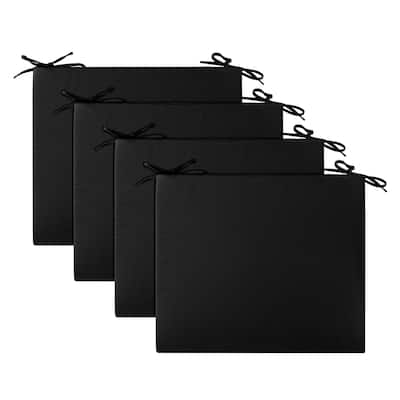 Set of 4 Waterproof Outdoor Chair Cushions with Ties for Patio Furniture