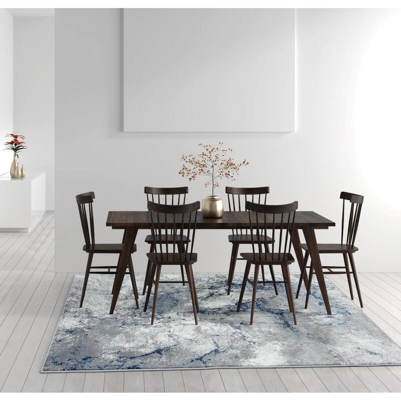 Luxe Weavers Modern Abstract Blue 5x7 Area Rug for Bedrooms and Living Rooms