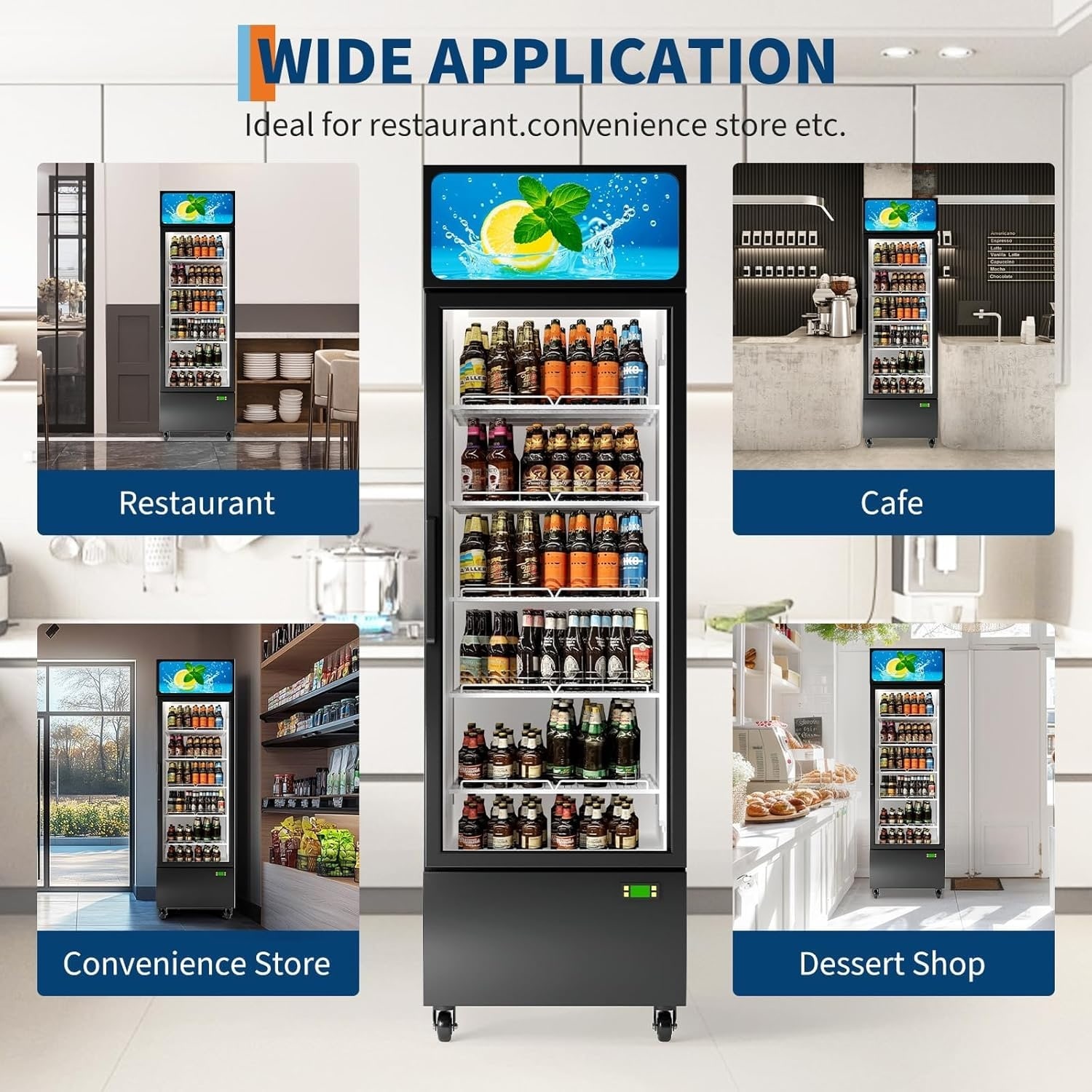 Commercial Ice Maker 100Lbs/24H, Stainless Steel Ice Machine with 33Lbs Bin