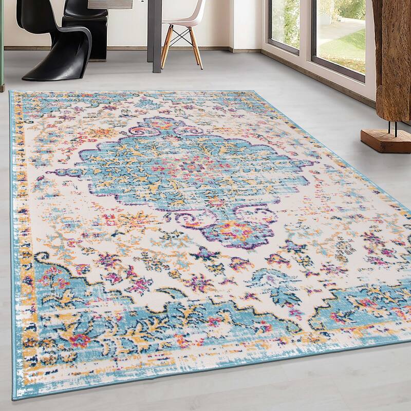 The Curated Nomad Sunset Traditional Vintage Bohemian Rug