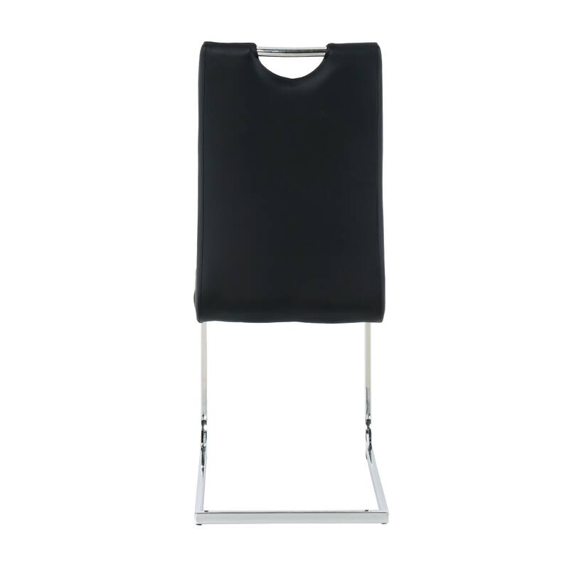 Modern Dining Chairs with Faux Leather Padded Seat
