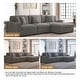 preview thumbnail 54 of 132, 118" W Corduroy L-shape Modular Sectional Sofa with Pillows
