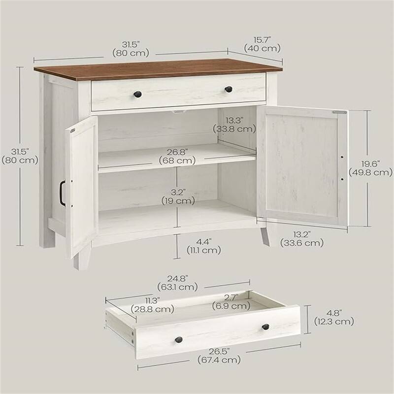 Buffet Cabinet - 15.7"D x 31.5"W x 31.5"H