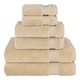 preview thumbnail 53 of 89, American Soft Linen Bekos 6 Piece Towel Set, 100% Cotton Bath Towel Set for Bathroom Beige