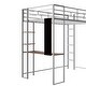 preview thumbnail 12 of 58, Twin Metal Loft Bed with Shelves and Desk