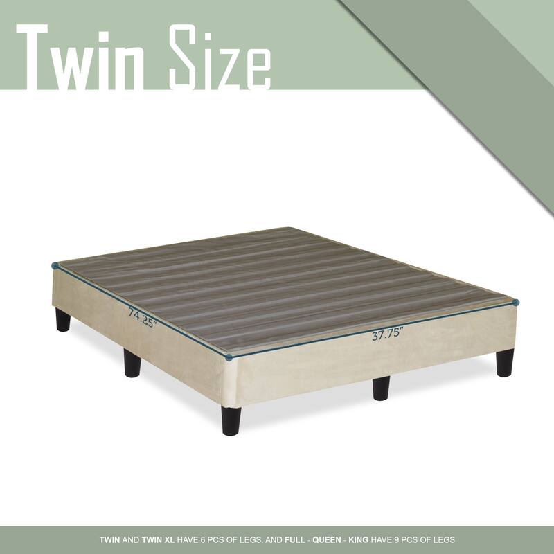 Onetan, 13” Platform Bed for Mattress with Leg, Beige