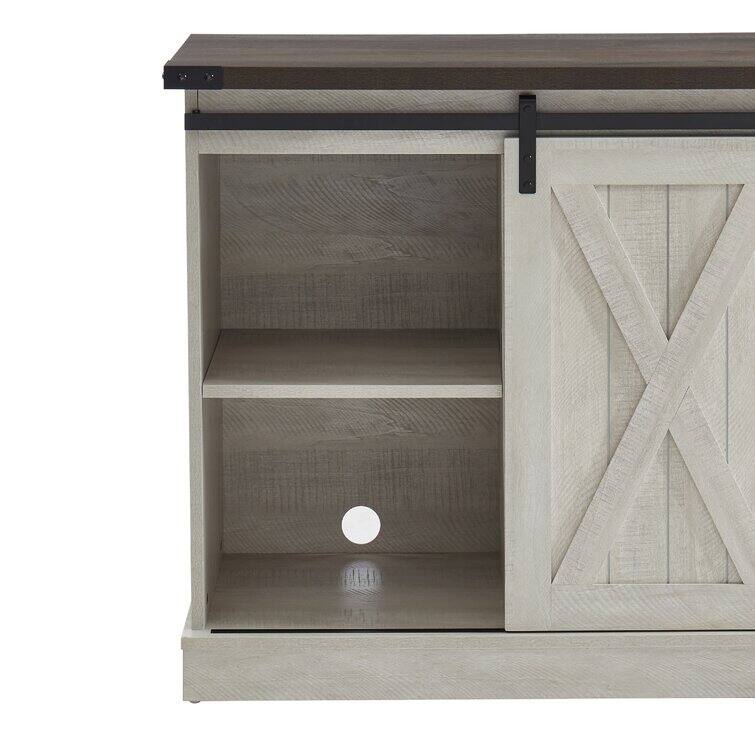 Wood Media Console TV Stand Entertainment Center