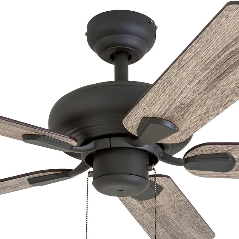 The Gray Barn Heddinge Traditional 42-inch Aged Bronze Ceiling Fan in Barnwood/Tumbleweed Blades