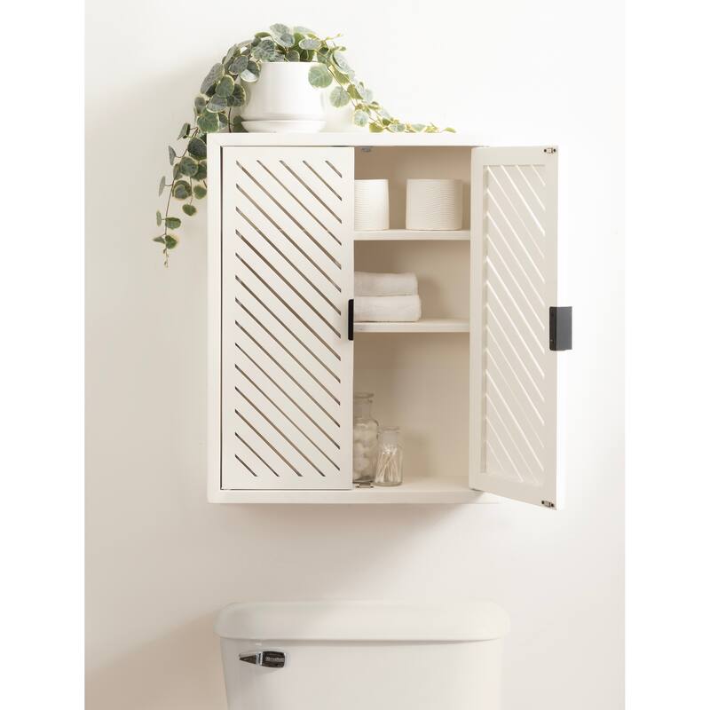 Kate and Laurel Mezzeta Tall 2-Door Bath Cabinet