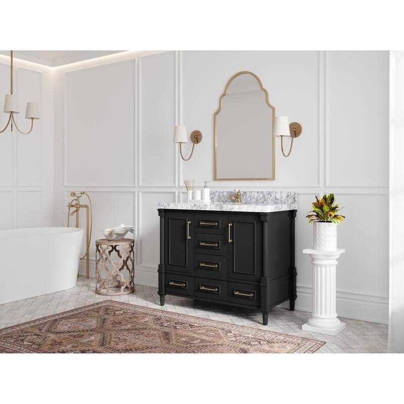 Willow Collections 42 in. W x 22 in. D Aberdeen Single Bowl Sink Bathroom Vanity with Countertop