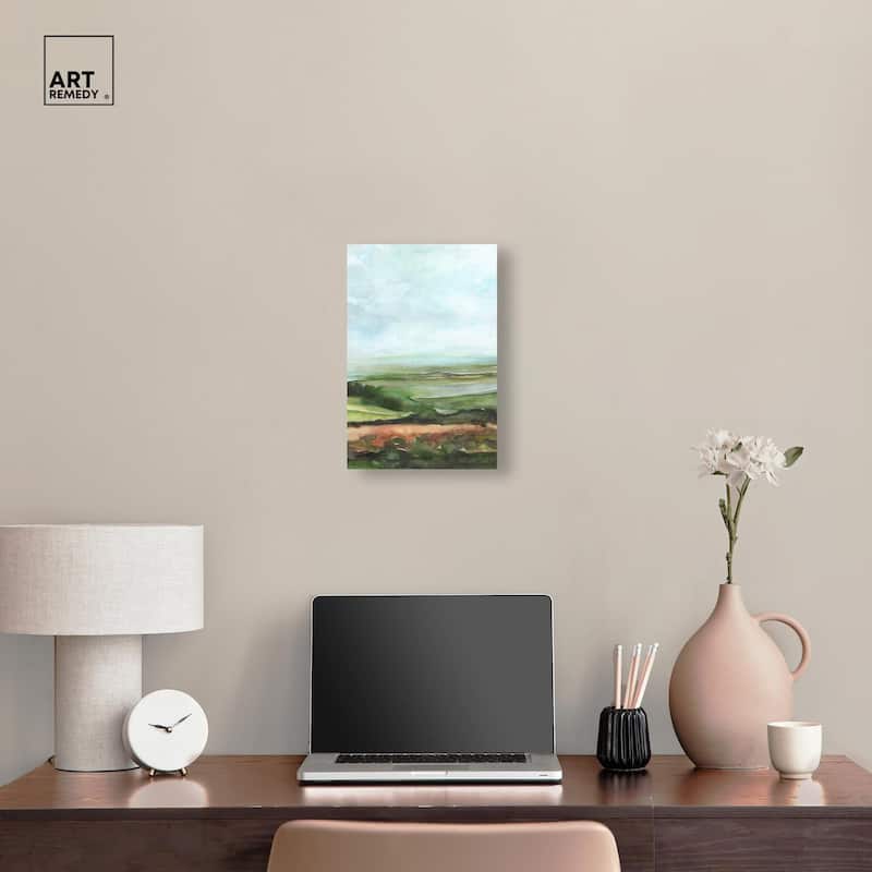 Watercolor Horizon Canvas by Art Remedy, Gallery Wrapped