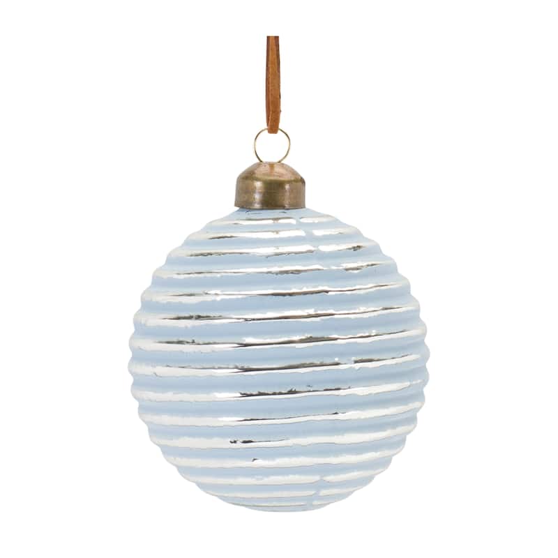 Ribbed Glass Ornament (Set of 12)