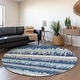 preview thumbnail 133 of 132, Premium Washable Super Soft Modern Ombre Stripe Mayfield Rug Blue - 8' x 8'