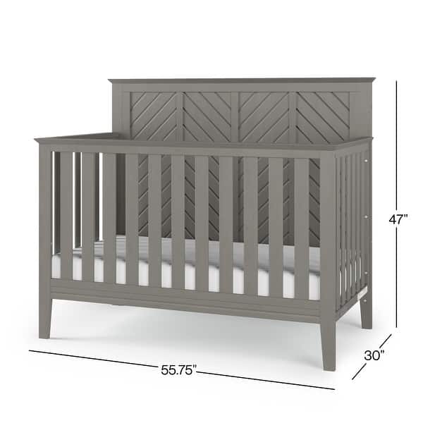 dimension image slide 3 of 5, Child Craft Atwood 4-in-1 Convertible Baby Crib - N/A