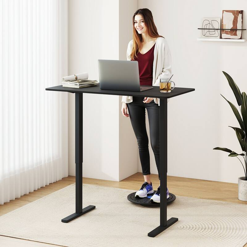 Adjustable Height Electric Standing Desk 48 x 24 Sit to Stand Computer Table with Memory Presets and Sturdy Metal Frame