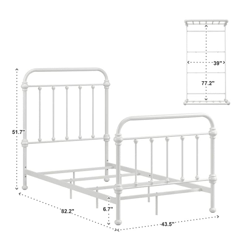 Giselle Victorian Iron Metal Bed by iNSPIRE Q Classic