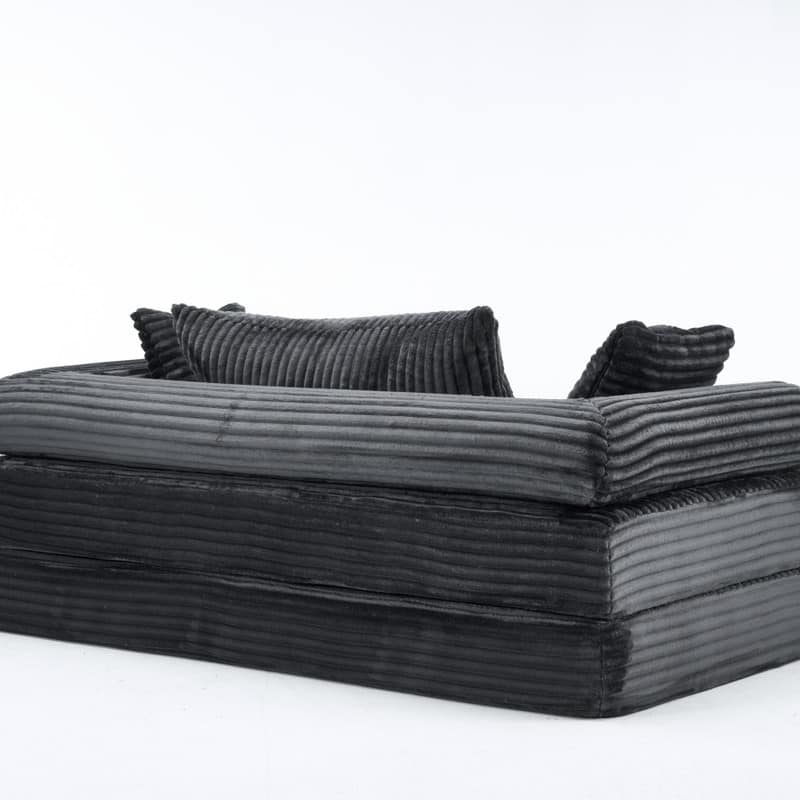 Modern King Size Convertible Sleeper Sofa Stackable Corduroy Sofa Bed