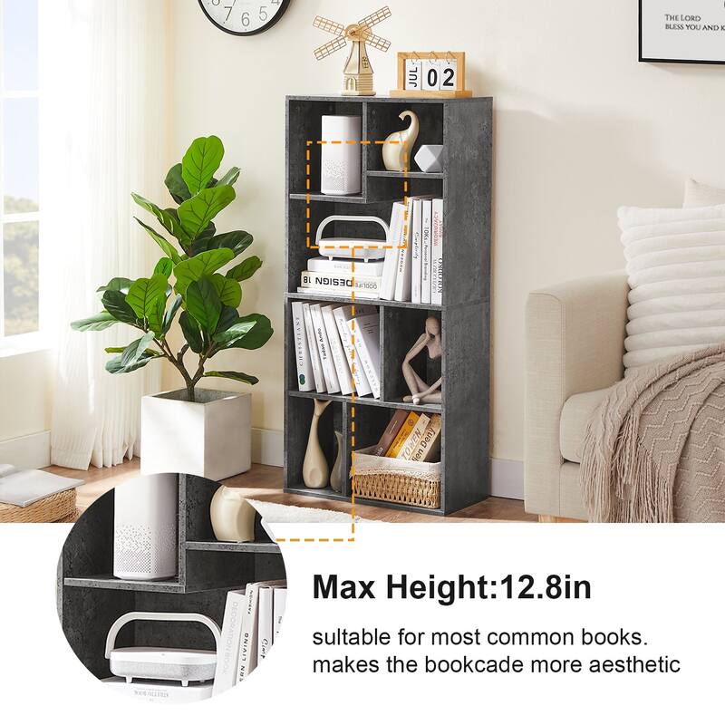 VECELO Wide Wood Organizer Bookcase Sets