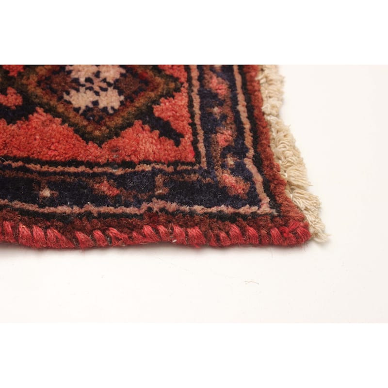 ECARPETGALLERY Hand-knotted Andelz Dark Red Wool Rug - 3' 10" x 11'