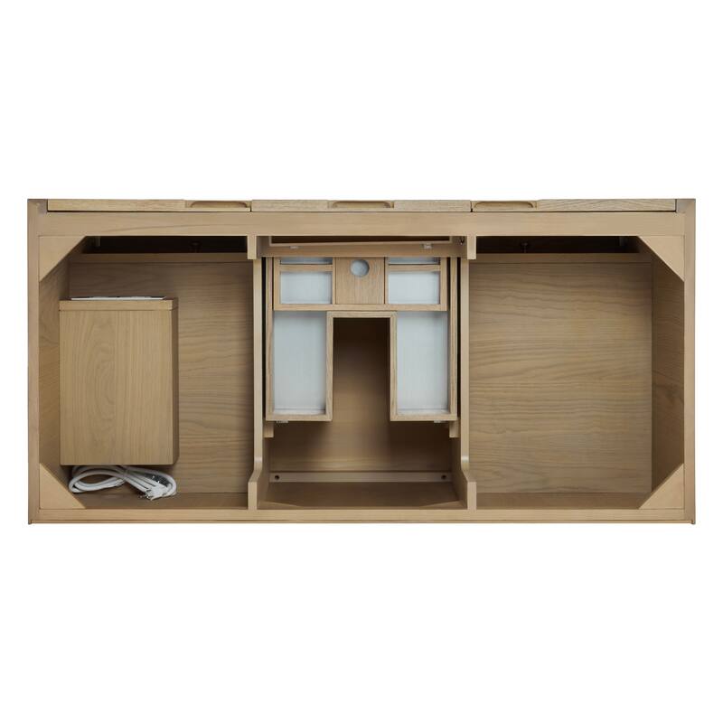 Solene 48" Single Vanity, Seaside Oak, w/FreePower Wireless Charger